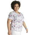 thumbnail image 4 of Tooniforms Scrubs Top For Women Rounded Print V-Neck TF786, 4 of 7