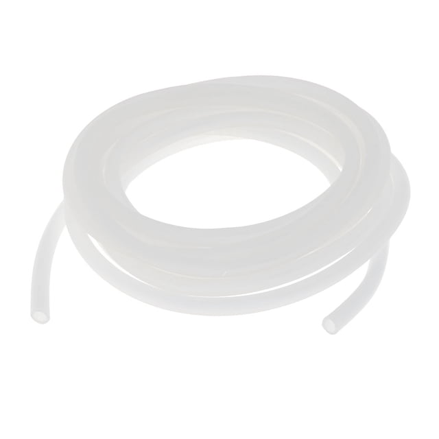 Tubo de manguera de silicona suave resistente al calor de 7 mm x 10 mm, 5 metros de largo, blanco lechoso