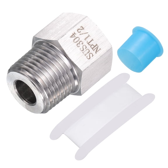 Uxcell 304 Stainless Steel Pipe Fitting Adapter, 1/2" NPT Female to 1/2" NPT Male Reducer