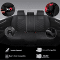 thumbnail image 5 of NS YOLO Premium Faux Leather Seat Covers Full Set, Universal Fit for Cars, Trucks & SUVs, Waterproof Protector for 5 Seats, Black, 5 of 8