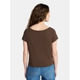 thumbnail image 3 of Budweiser Eagle Women's Off the Shoulder Graphic Tee with Short Sleeves, Sizes XXS-XXL, 3 of 5