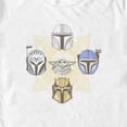thumbnail image 2 of Men's Star Wars: The Mandalorian Grogu Helmets Graphic Tee White Medium, 2 of 5