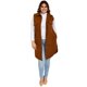 thumbnail image 5 of Abrigo diseño chaleco Roman Fashion/Tallas Extras, 7051 (Caramel) cafe 40 Roman Fashion CH-ST-7051-CAFÉ-ALL, 5 of 6