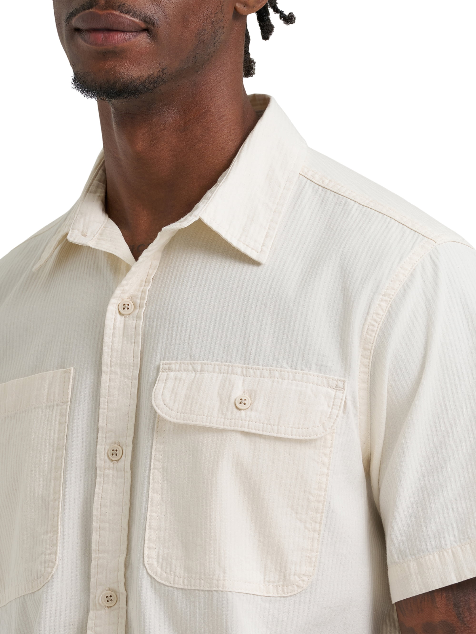 Wrangler® Men's Utility Streetwear Short Sleeve Shirt, Sizes S-3XL