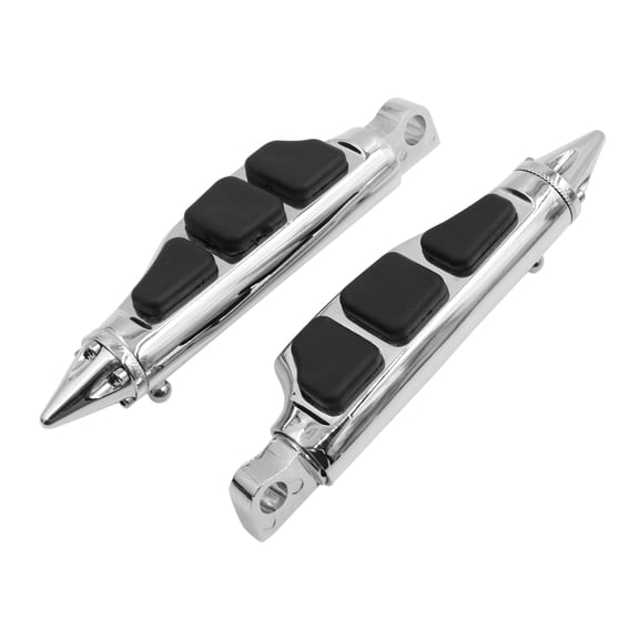 2pcs 10mm Hole Dia Motorcycle Foot Pegs Pedal Chrome for Harley Davidson