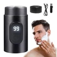 thumbnail image 4 of Économies Raser! Bradem Plus Récent Mini Rasoir Portable Mise à Niveau 2025 Mini Rasoir Format de Poche pour Hommes Rasoir Rechargeable Usb Tondeuse à Barbe, 1 Rasoir, 1 Câble de Données, 1 Brosse de Données, 4 of 7