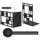 thumbnail image 4 of 3 Pair Metal Bookends Metal Bookends Metal Bookend Non-Slip CD Bookends Bookends for Bookshelf Decorative Bookend Holder for Home Office Schools(Black, 4 of 5