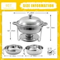 thumbnail image 2 of Jacgood 8 Pack Chafing Dish Round 6QT×4+Rectangular Full Pan×4 Chafers Stainless Steel Catering Buffet Warmer Set for Parties,Events,Wedding,Dinner, 2 of 11