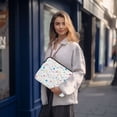 thumbnail image 6 of FORMRS 15-15.6 inch Laptop Sleeve Case Soft Carrying Quilted Computer Bag Cover, White Retro Pattern, 6 of 7