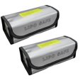 thumbnail image 1 of 2pcs Lipo Battery Bag, Fireproof Safety Protection Battery Bag Explosion-Proof Functional Storage Guard Safe Pouch, 1 of 6