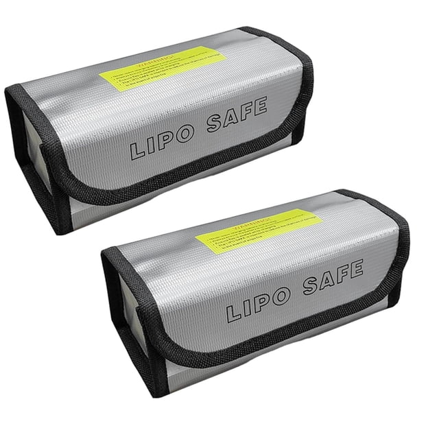 2pcs Lipo Battery Bag, Fireproof Safety Protection Battery Bag Explosion-Proof Functional Storage Guard Safe Pouch