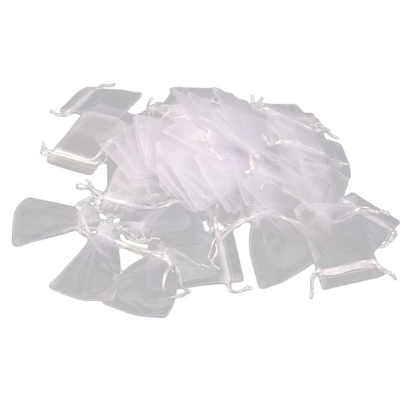 50 Pcs Clear Gift Bags Jewellery Pouches Bags Drawstring Gift Bags Drawstring Bags