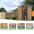 thumbnail image 3 of Cobertizo de Almacenamiento Exterior Metálico con Puerta Simple, Ventana de Ventilación Blanca y Cerradura, 153×206×180 cm, para Almacenamiento de Herramientas de Jardín, Patio y Trasero, Caqui, 3 of 8