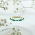 thumbnail image 6 of Rosec Jewels Real Emerald Eternity Ring for Women (AAA Grade) - May Birthstone Emerald Stackable Ring - Ready to Gift for Birthday, 10K Yellow Gold, US 13.00, 6 of 8
