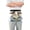 Bull Cow With Daisies, variant on Bull Cow with Daisies Server Apron with 3 Pockets Waterproof Waitress Waist Short Apron for Man Woman 12 Inches