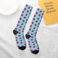 thumbnail image 4 of Daiia Sports Socks Strawberries Printed Novelty Crew Socks for Men Women Knee High Socks Cotton Socks Soft & Breathable Support Unisex Socks, 4 of 9
