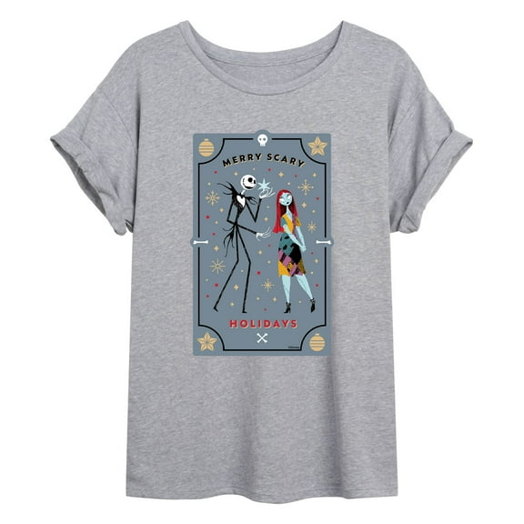 The Nightmare Before Christmas - Merry Scary Holiday - Women's Oversized T-Shirt