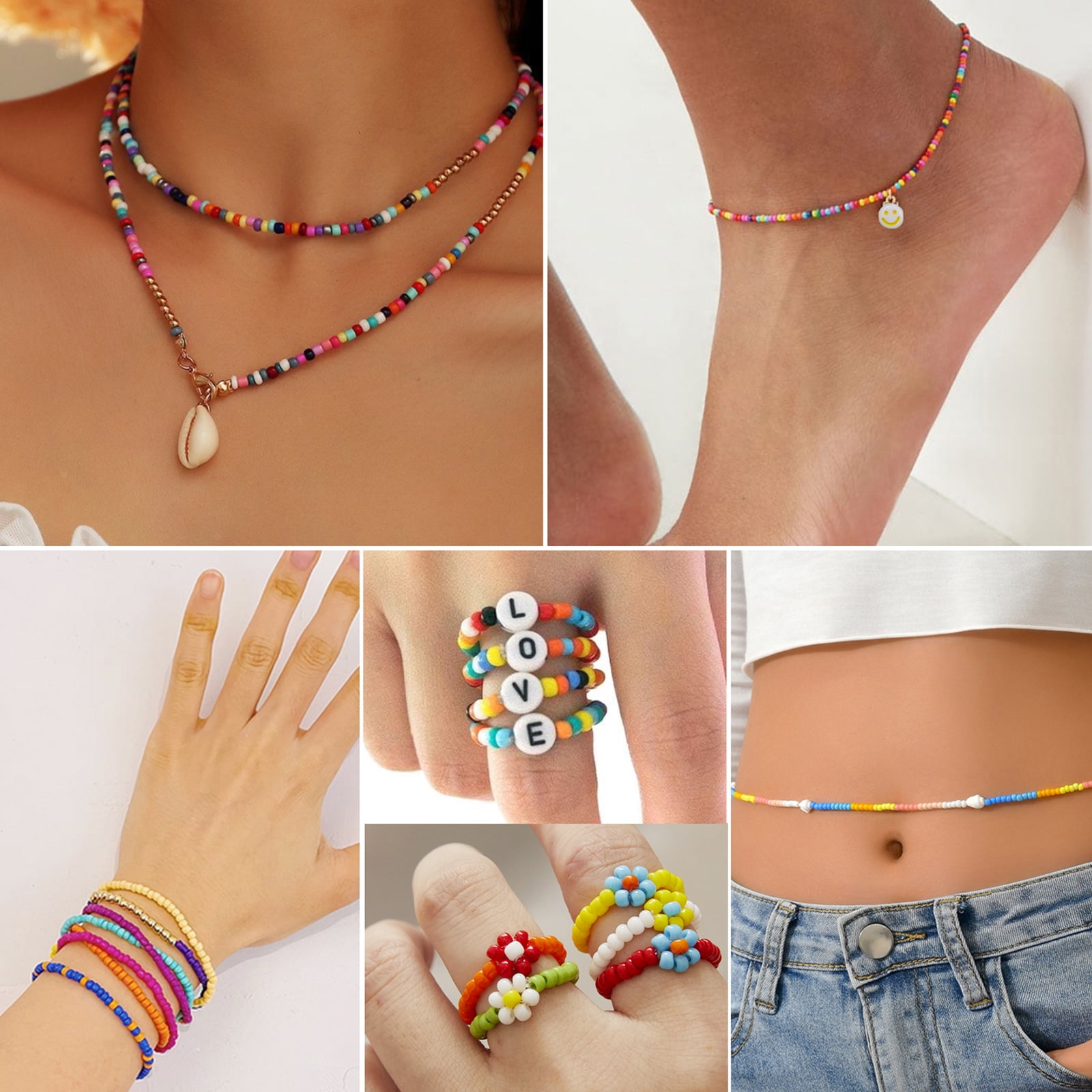 GmwyCzV Kit Bracelet Perle Avec, Kit Perles Pour Bracelet Adulte, Kit De Fabrication De Perles à Faire Soi-même, Pour Adulte Enfant Noël Nniversaire Création De Bijoux Bracelets Collier