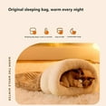 thumbnail image 2 of Cozypets Nest for Cats and Dogs, 360 °Semi-Enclosed Design Sleeping Bag, Wrap Soft Plush Cat Sack, Keep Warm, Comfortable Cozy Pet Nest for Cats (Gray,Medium), 2 of 8