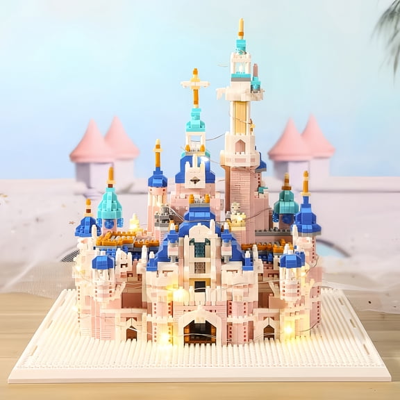 Large DIY Building Bricks Set - 4988+pcs Architecture Castle, Cherry Blossom Bag, Gift Box for Christmas