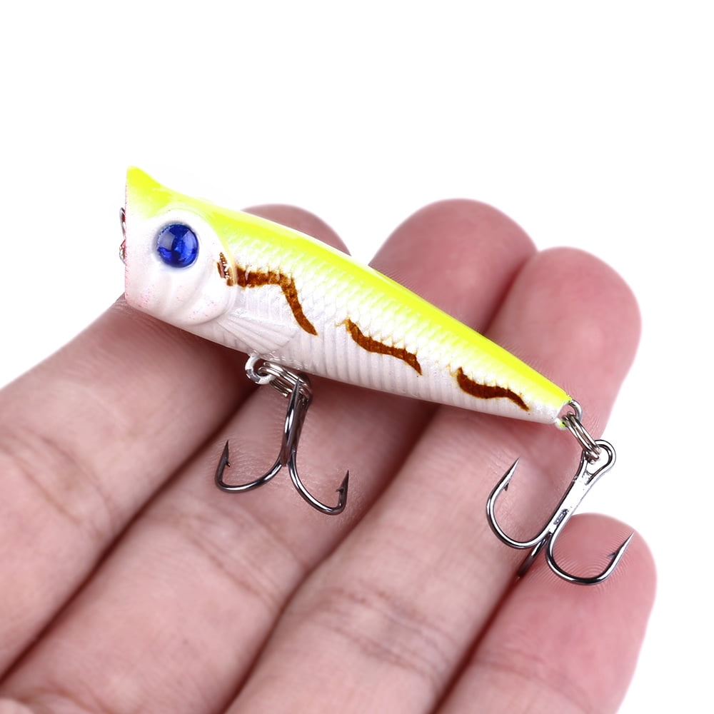 HENGJIA Topwater Poppers Fishing Lures, Pack of 5 Large Artificial Saltwater Lure, Top Water Popper Fishing Lures Saltwater for Offshore, Bass, Walleye