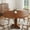 Coffee, variant on 47 Inch Round Dining Table, Wood Kitchen Table, Dinning Room Tables for 4-6 People, Dinner Table with Wooden Tabletop and Legs for Dining Room Living Room (Only Table)