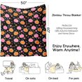 thumbnail image 3 of Halloween Throw Blanket,Gothic Pink Pumpkin Star Moon Fleece Blankets,Goth Spooky Gifts for Women Flannel Throw Blanket for Home Living Room Couch Bed Chair or Dorm Decor 60"x50", 3 of 6
