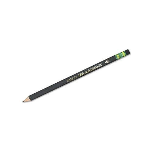 Tri-Conderoga Triangular 2 Woodcase Oversized Pencil HB 2, Black Lead, Yellow Barrel, 3/Pack