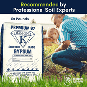 Diamond K Gypsum Organic Garden Grass Plant Food Lawn Fertilizer (50 Pounds)