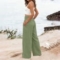 thumbnail image 4 of BUIGTTKLOP Women Palazzo Pants Summer Boho Wide Leg High Waist Casual Lounge Pant 2026 Beach Travel Vacation Outfits, 4 of 6