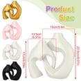 thumbnail image 3 of White Vase Set of 2 - Creative Heart Shaped Hugging Resin Vase Style Couple Vase Home Decor,Modern Tabletop Flower Vase for Living Room Coffee Table Bookshelf Shelf Entryway, 3 of 7