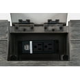 thumbnail image 4 of Jofran Gramercy Mid-Century Modern Chevron Three Drawer USB Charging Desk, 4 of 9