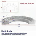 thumbnail image 4 of Plush Corduroy Curved Sectional Sofa with 12 Pillows | Modular Design for Various Spaces, 4 of 6