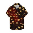 thumbnail image 4 of Handshe Men's Short Sleeve Shirt, Valentine Print, Casual Button-Down Collar for Daily and Holiday Wear, 4 of 5
