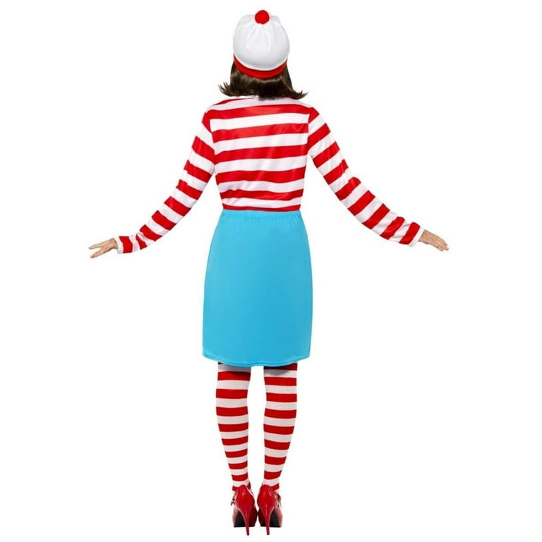 Wheres Wally? Wenda Costume Adult Red White Blue Wheres Wally? Wenda Costume Adult Red White Blue