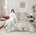 thumbnail image 4 of Castle Fairy Animal Hummingbird Full Size Comforter Sets,Chic Floral Flowers Bedding Sets, 4 of 8