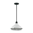 thumbnail image 3 of 60/7024-Nuvo Lighting-Newbridge-1 Light Large Pendant in Farmhouse Style-12 Inches Wide by 8.75 Inches High-Gloss White/Black Finish, 3 of 3