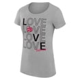 thumbnail image 2 of Women's G-III 4Her by Carl Banks Heather Gray Toronto Raptors Basketball Love Fitted T-Shirt, 2 of 3