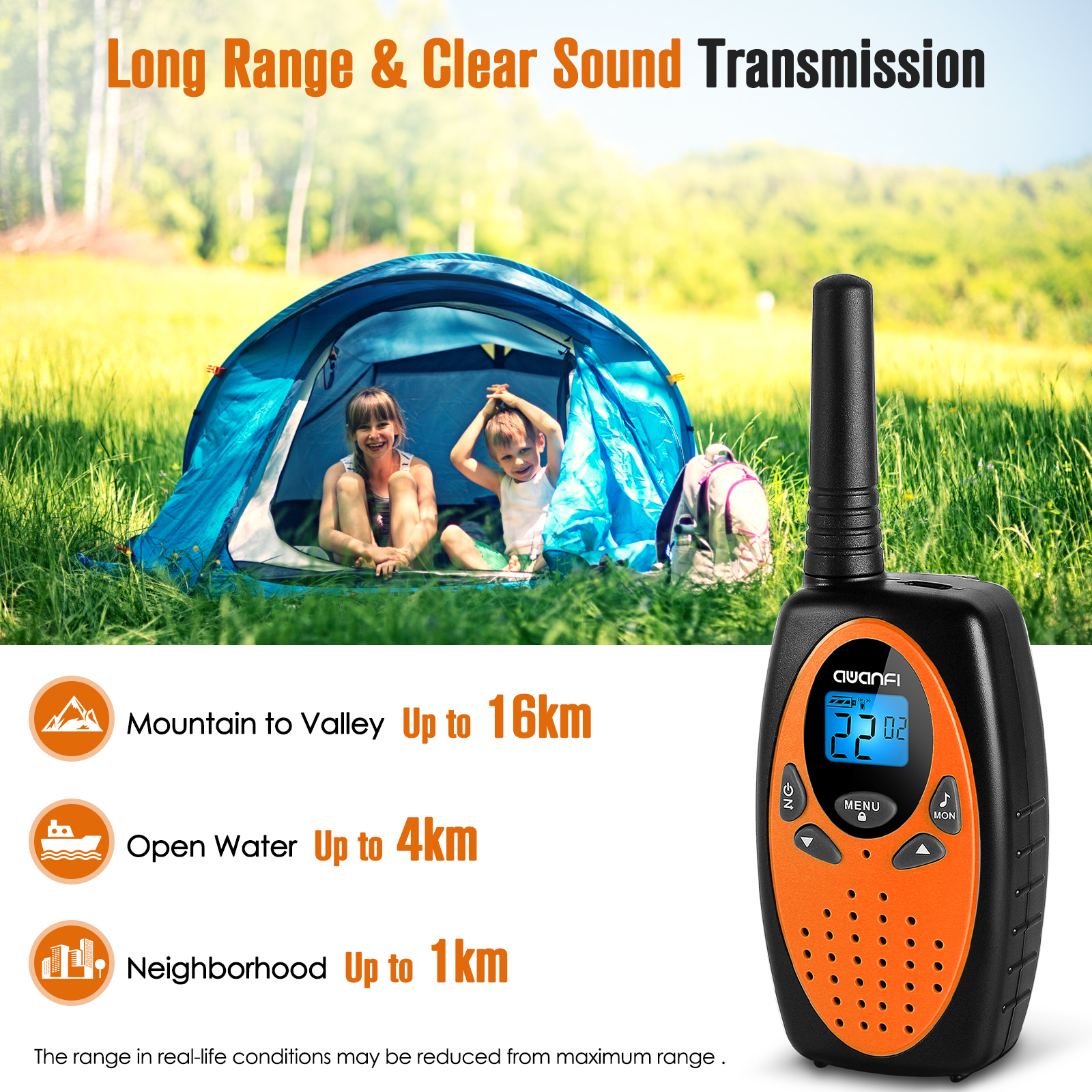 AWANFI 2-Pack Rechargeable Kids Walkie Talkies photo 6