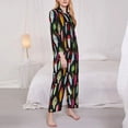 thumbnail image 2 of Bingfone Womens Pajama Sets Colorful Fishing Lures Print,Long Sleeve Loungewear Pajamas Set-X-Large, 2 of 8