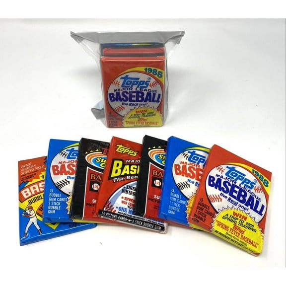 100 TOPPS BASEBALL CARDS ~ SEALED WAX PACKS LOT!