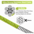 thumbnail image 2 of Tie Out Cable for Dogs, 20/30/50/100FT Dog Leads for Yard Chew Proof, Heavy Duty Dog Tie Out Cable for Large Dogs Up to 252lbs, Durable Dog Runner Tether Line for Outdoor, Yard and Camping, 2 of 5