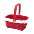 thumbnail image 3 of Cesta de regalo de Navidad Cesta de dulces Multifuncional Reutilizable Ligera Año Nuevo Rojo sin embalaje, 3 of 9
