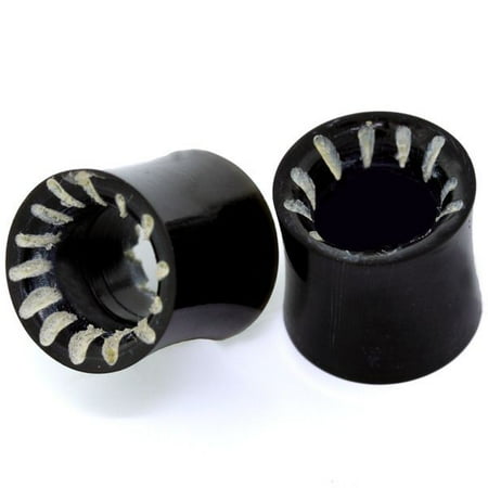Horn Flesh Tunnel - Zulu Horn Flesh Tunnel Plug-Organic Body Jewelry-2G - 1 1/4