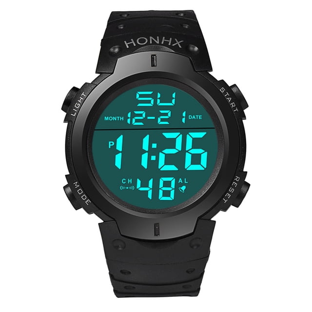 EGNMCR Fashion Multifunction Sports Watch Display Date Calendar Week Alarm Unisex Watch Wristwatch watch