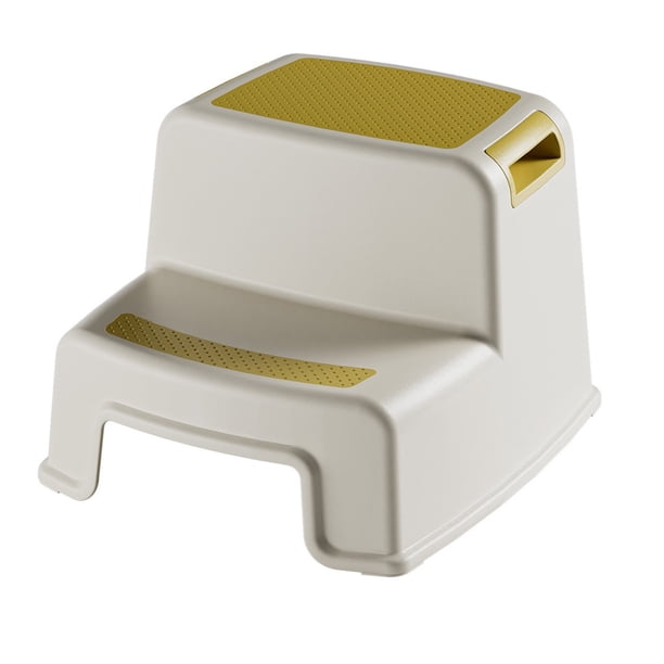 Advancent Taburete con escalón de estilo minimalista: funcional y espacioso, taburete con escalón para niños, taburetes duraderos con escalón Conjuntos de muebles de dormitorio Amarillo amarillento