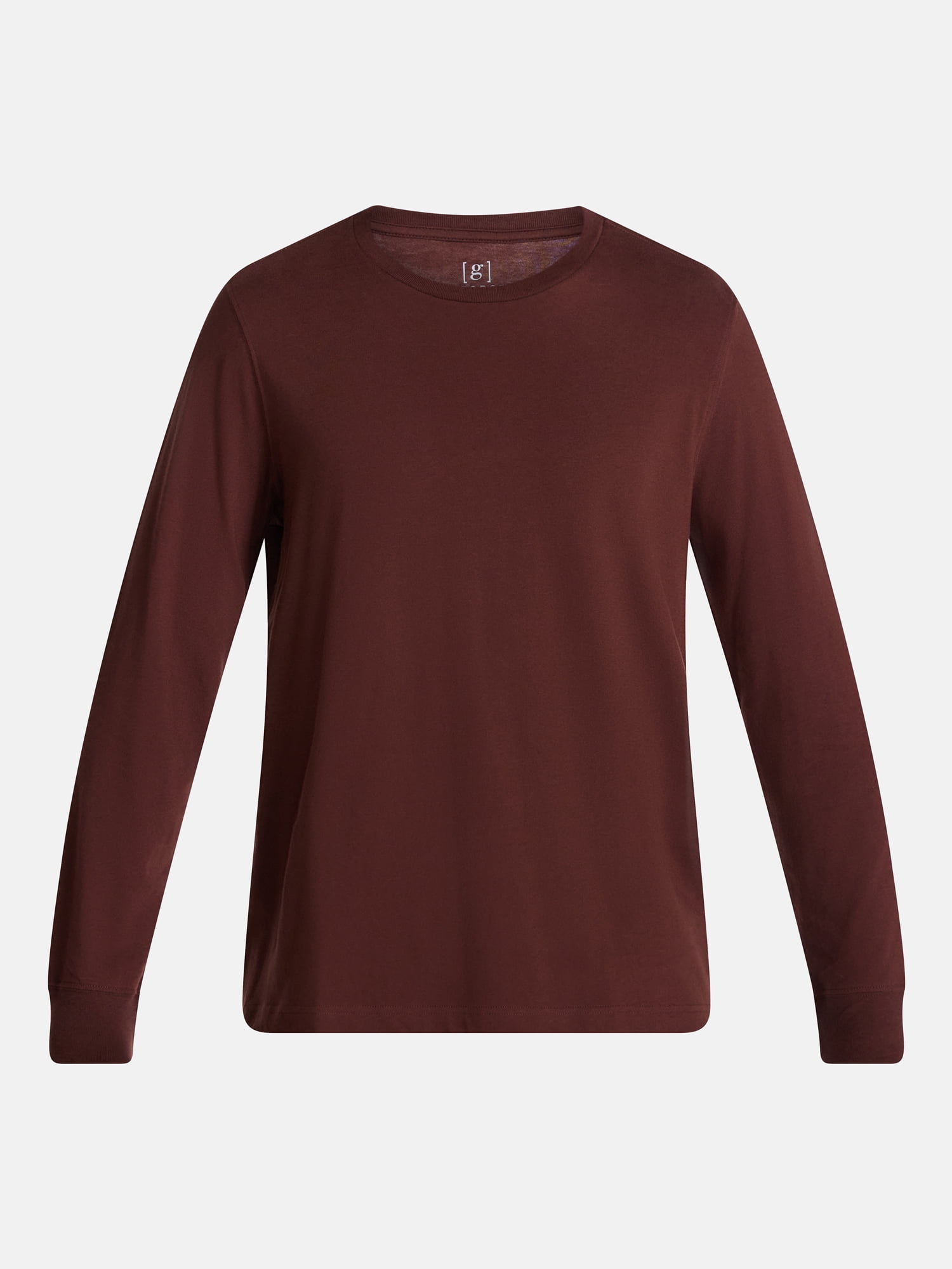 George Men's and Big Men's Relaxed Fit Cotton Crewneck Tee with Long Sleeves, Size XS-3XL