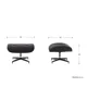 thumbnail image 4 of Silla réplica Eames Lounge Ottoman negro Estilo Contemporáneo Color Negro Gaia Herbs Eames, 4 of 7