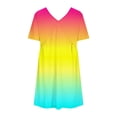 thumbnail image 4 of BangWanChi Sundresses for Women Clearance Women's Solid Color Summer Short Sleeved Dress, 4 of 4