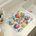 thumbnail image 4 of Yayeee Dish Drying Mat for Kitchen Counter 16" x 18" Microfiber Super Absorbent Coffee Decorative Pad, Yellow Tomatoes, 4 of 9